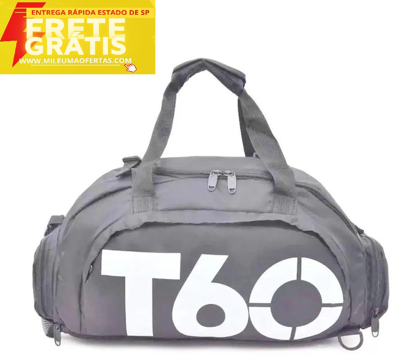 T60 Bolsa Academia Transversal Com Compartimentos Top D Luxo Cor Cinza Cor Da Correia De Ombro Cinza Desenho Do Tecido Liso