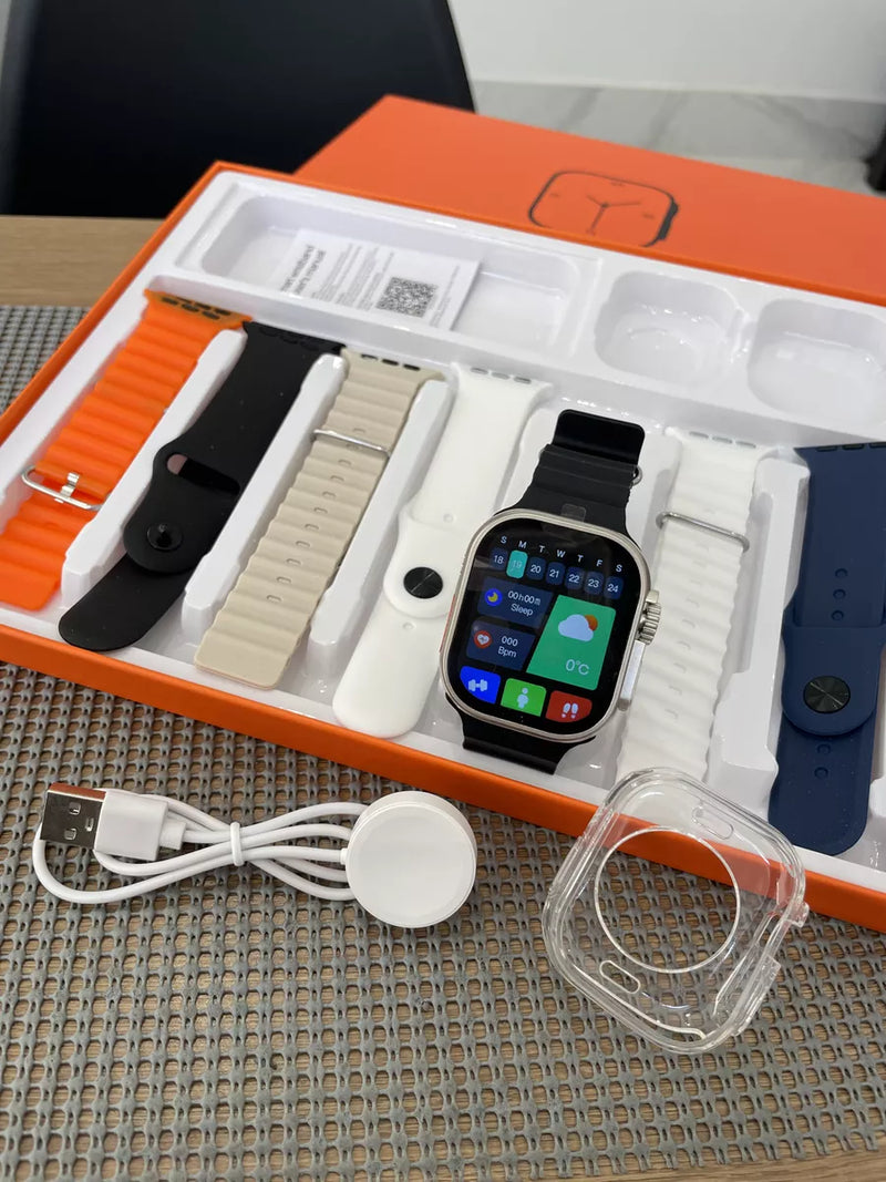 Smartwatch Ultra 9 S100 7 Pulseiras 1 Brinde Case Proteção