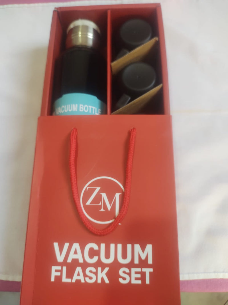 Nova Garrafa Térmica ZM Vacuum Flask Set 500ml Com 3 Copos