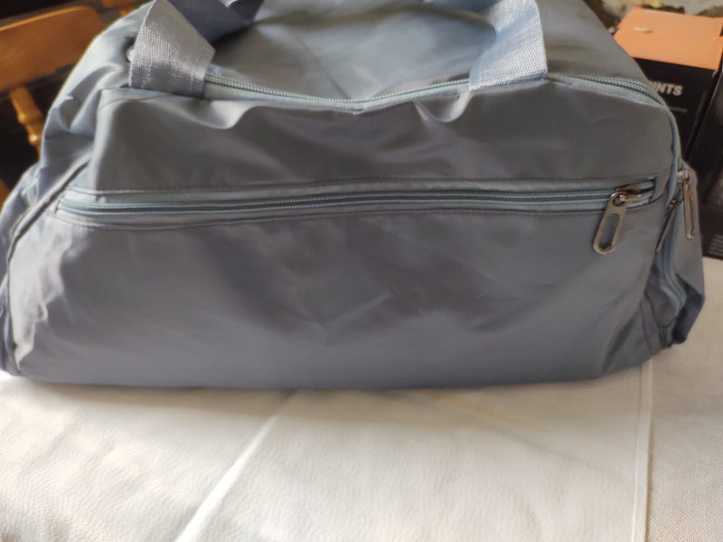 T60 Bolsa Academia Transversal Com Compartimentos Top D Luxo Cor Cinza Cor Da Correia De Ombro Cinza Desenho Do Tecido Liso