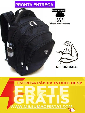 Mochila Bolsa Reforçada Notebook Resistente Trabalho Faculdade