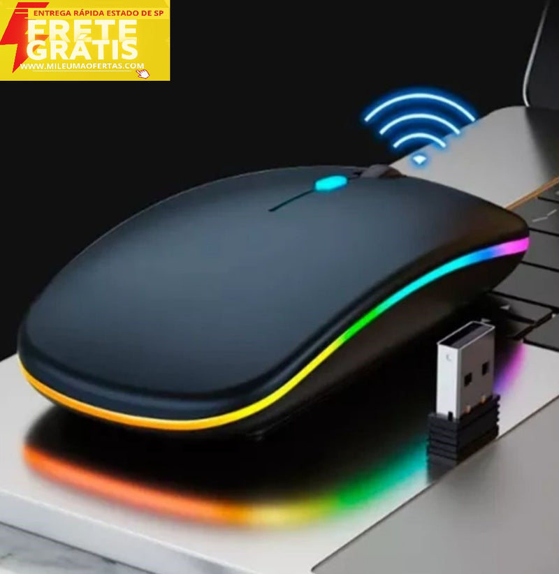 Mouse Bluetooth Bateria Interna Recarregável Longa Duração