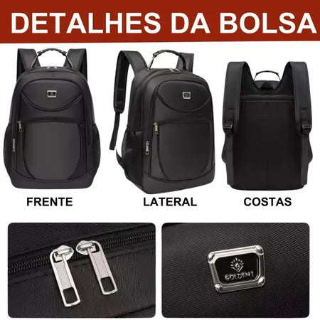 Mochila Bolsa Reforçada Notebook Resistente Trabalho Faculdade