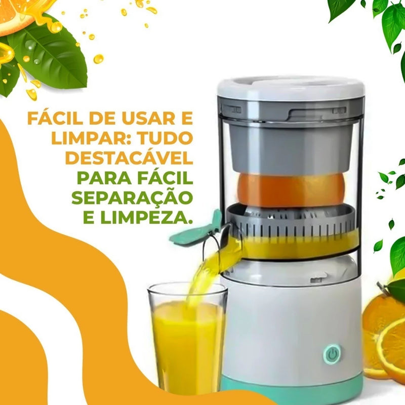 Espremedor Elétrico Laranja Limão Frutas P/ Fazer Sucos Recarregável