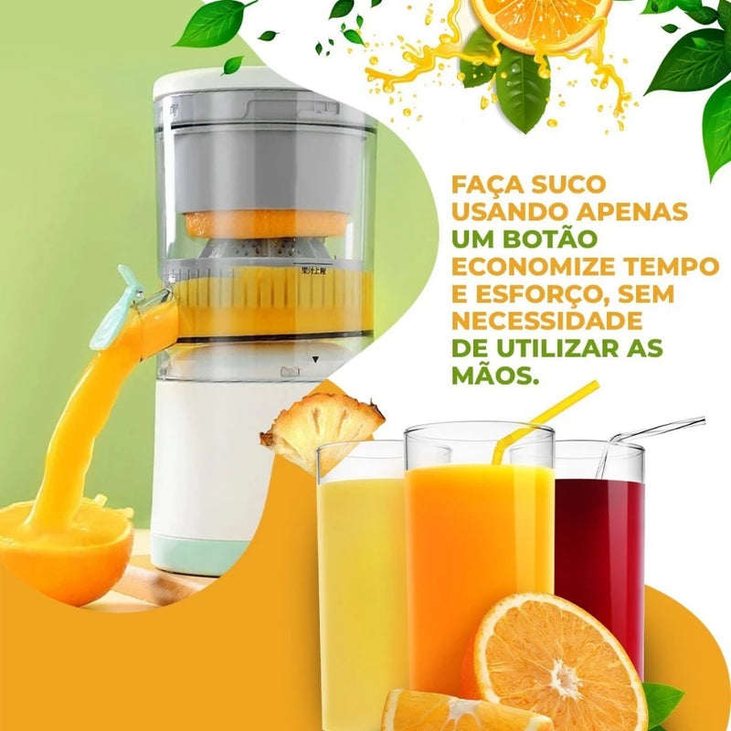 Espremedor Elétrico Laranja Limão Frutas P/ Fazer Sucos Recarregável