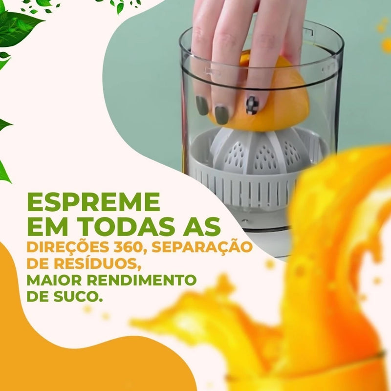 Espremedor Elétrico Laranja Limão Frutas P/ Fazer Sucos Recarregável