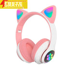 Fone Headphone Orelha Gato Colorido Led Smartphone Geek Gamer Gatinho