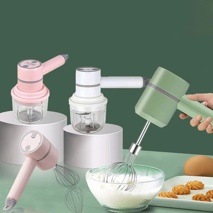 Mini Batedeira Elétrica Recarregável Portátil Triturador de Alimentos Mixer de Mão Misturador com Fuê